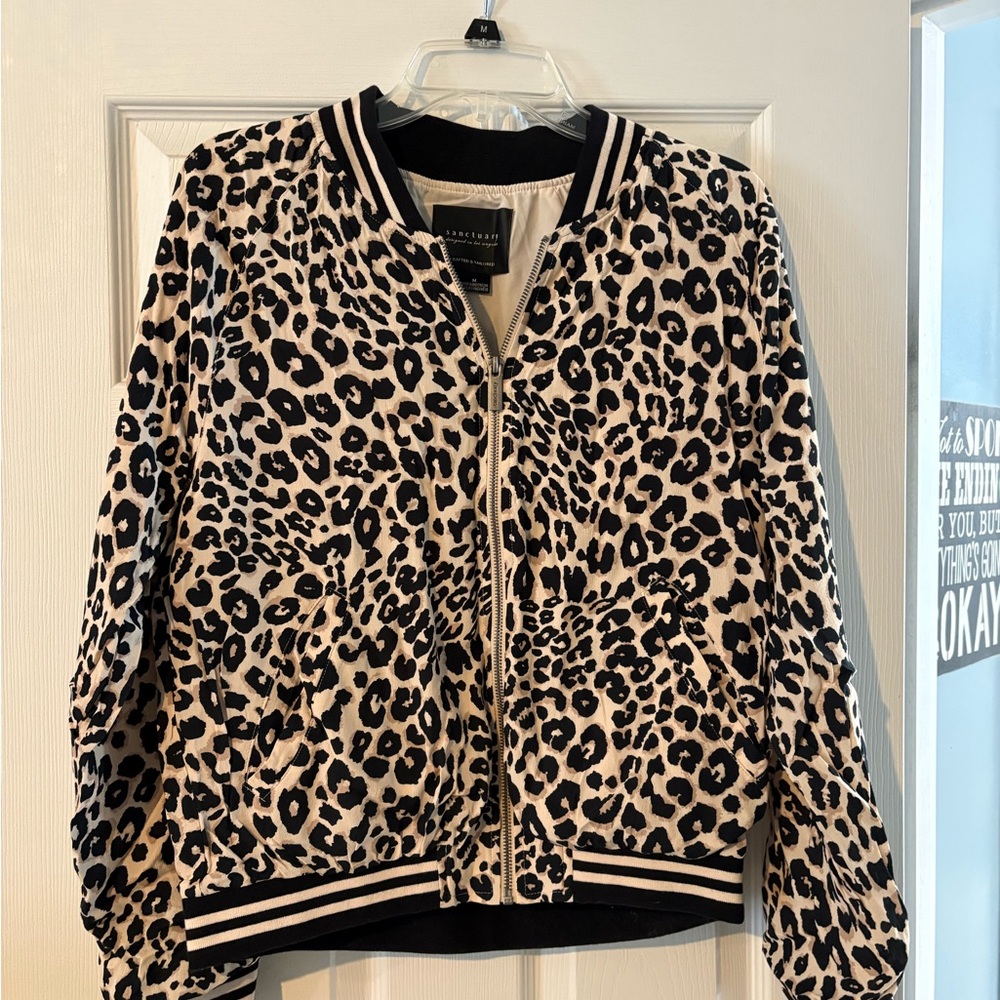 Sanctuary Animal Print Bomber Jacket